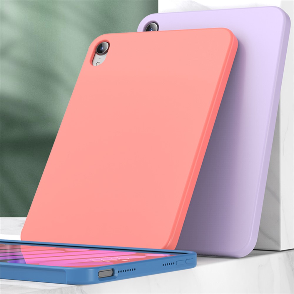 MUTURAL Fall-proof Liquid Silicone+PC Microfiber Lining Protective Tablet Case Cover for iPad mini (2021) - Black-4