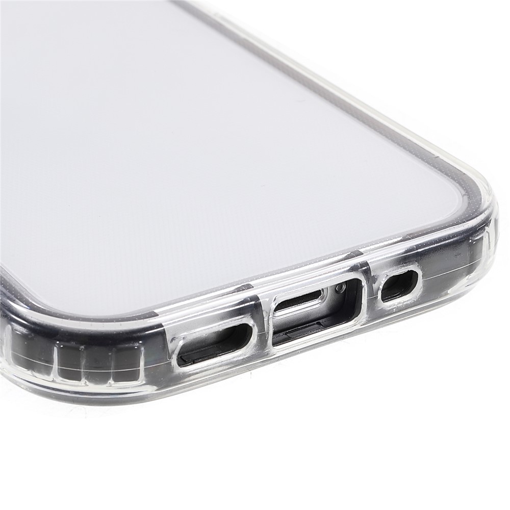 Transparent PC Back Cover + TPU Frame Phone Case Drop-proof Cell Phone Protector for iPhone 13 6.1 inch - Black-5