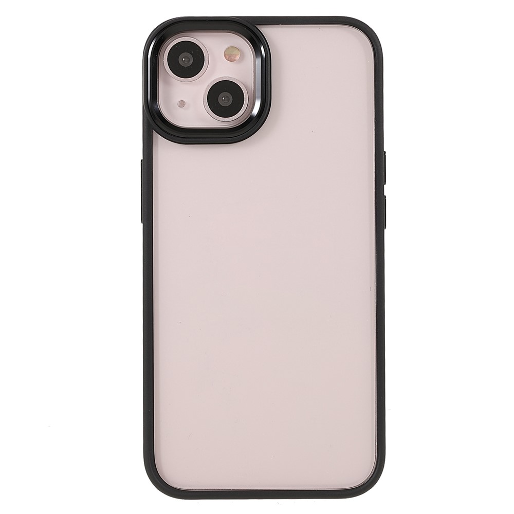 Metal Camera Lens Frame Anti-scratch Acrylic + TPU Cover Phone Case for iPhone 13 6.1 inch - Black-2