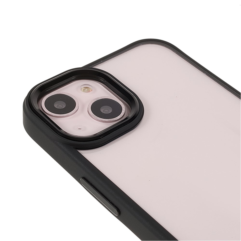 Metal Camera Lens Frame Anti-scratch Acrylic + TPU Cover Phone Case for iPhone 13 6.1 inch - Black-6