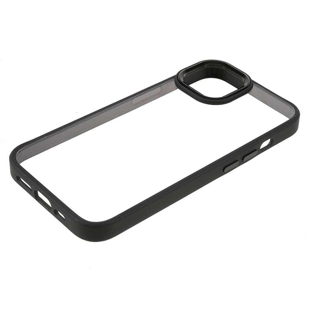 Metal Camera Lens Frame Anti-scratch Acrylic + TPU Cover Phone Case for iPhone 13 6.1 inch - Black-7
