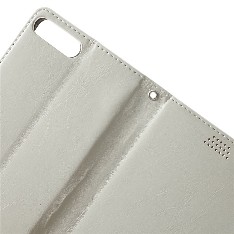 Oil Wax Wallet Leather Protection Cover for iPhone 8 Plus / 7 Plus 5.5 inch - White-5