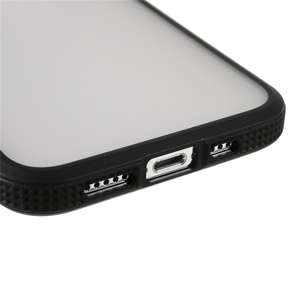 Matte Series Slim Light Anti-fingerprint Drop-proof Clear Acrylic Back + TPU Frame Phone Case Cover for iPhone 13 Pro Max 6.7 inch - Black-5