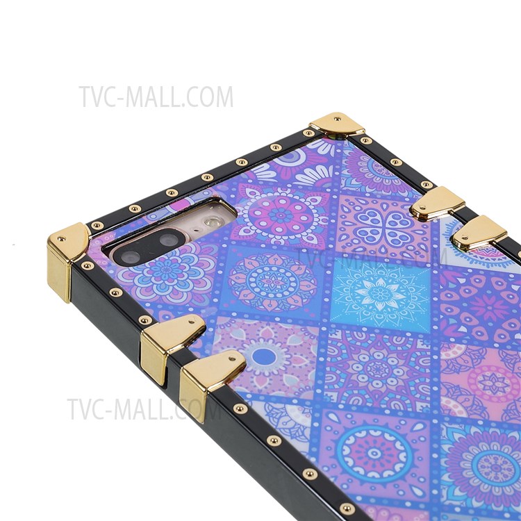 TPU Phone Case Anti-scratch Ethnic Pattern Printing Electroplating Buckles Cover for iPhone 7 Plus / 8 Plus 5.5 inch - National Style-6