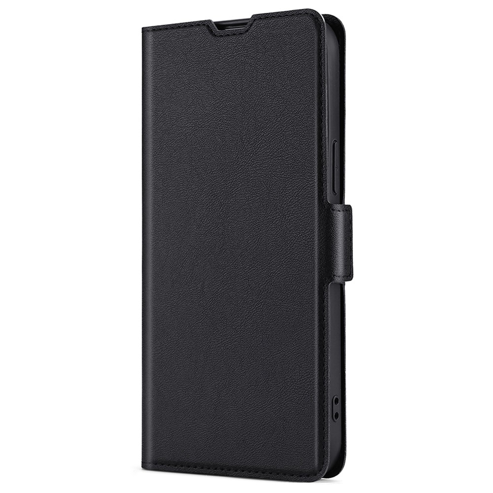 Card Slot Design Side Magnetic Closure Well-protected Ultra-thin Leather Phone Stand Case with for iPhone 12/12 Pro 6.1 inch - Black-2