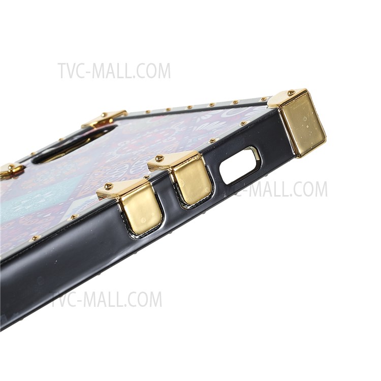 Straight Corner Glossy Pattern Printing Electroplating TPU Mobile Phone Cover for iPhone XS Max 6.5 inch - National Style-8