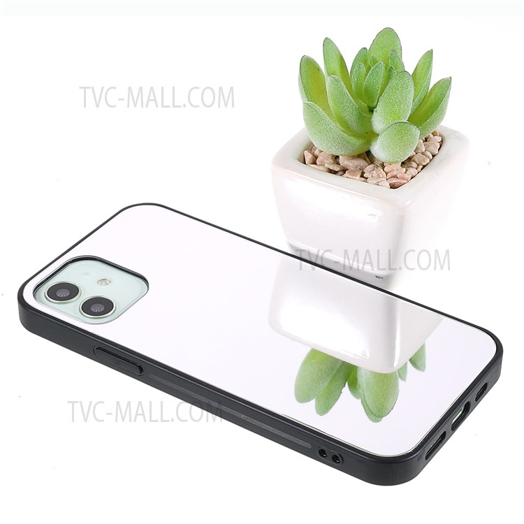 ROAR Precise Cutout Lightweight Mirror Surface PC + TPU + Tempered Glass Hybrid Case for iPhone 12/12 Pro 6.1 inch-6