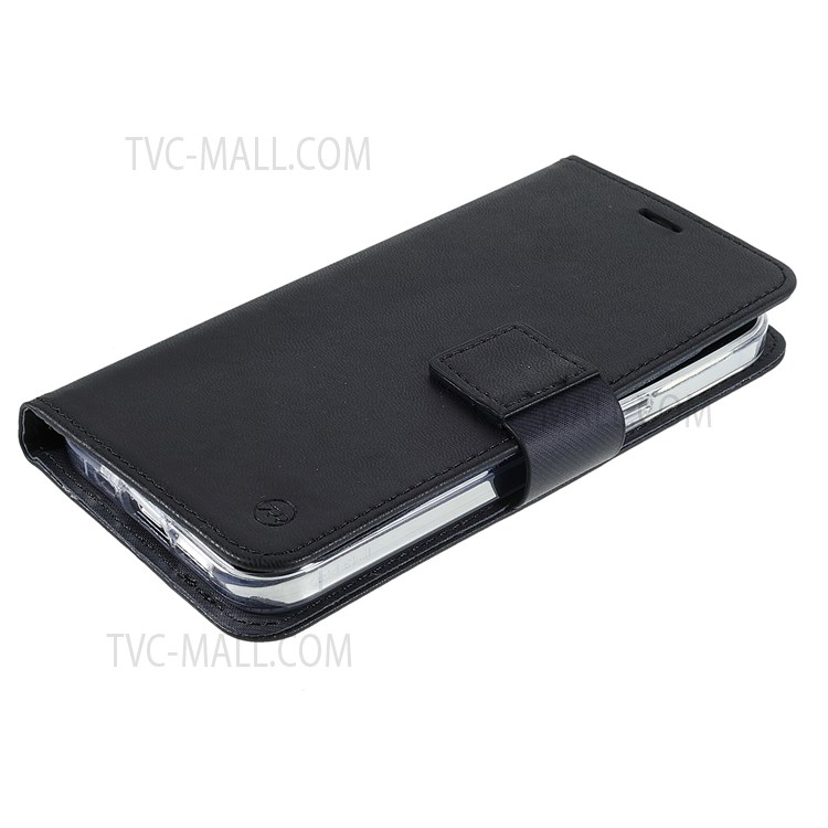 ROAR Shock-absorption Wallet Stand Leather Mobile Phone Case Protective Shell for iPhone 13 Pro 6.1 inch - Black-4