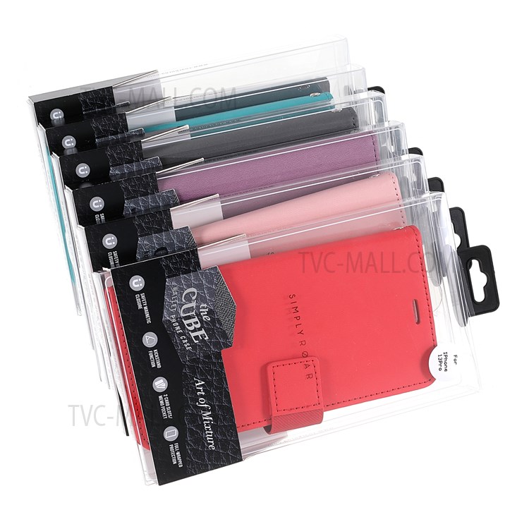 ROAR PU Leather + TPU Solid Color Mobile Phone Wallet Stand Case for iPhone 13 Pro Max 6.7 inch - Black-10