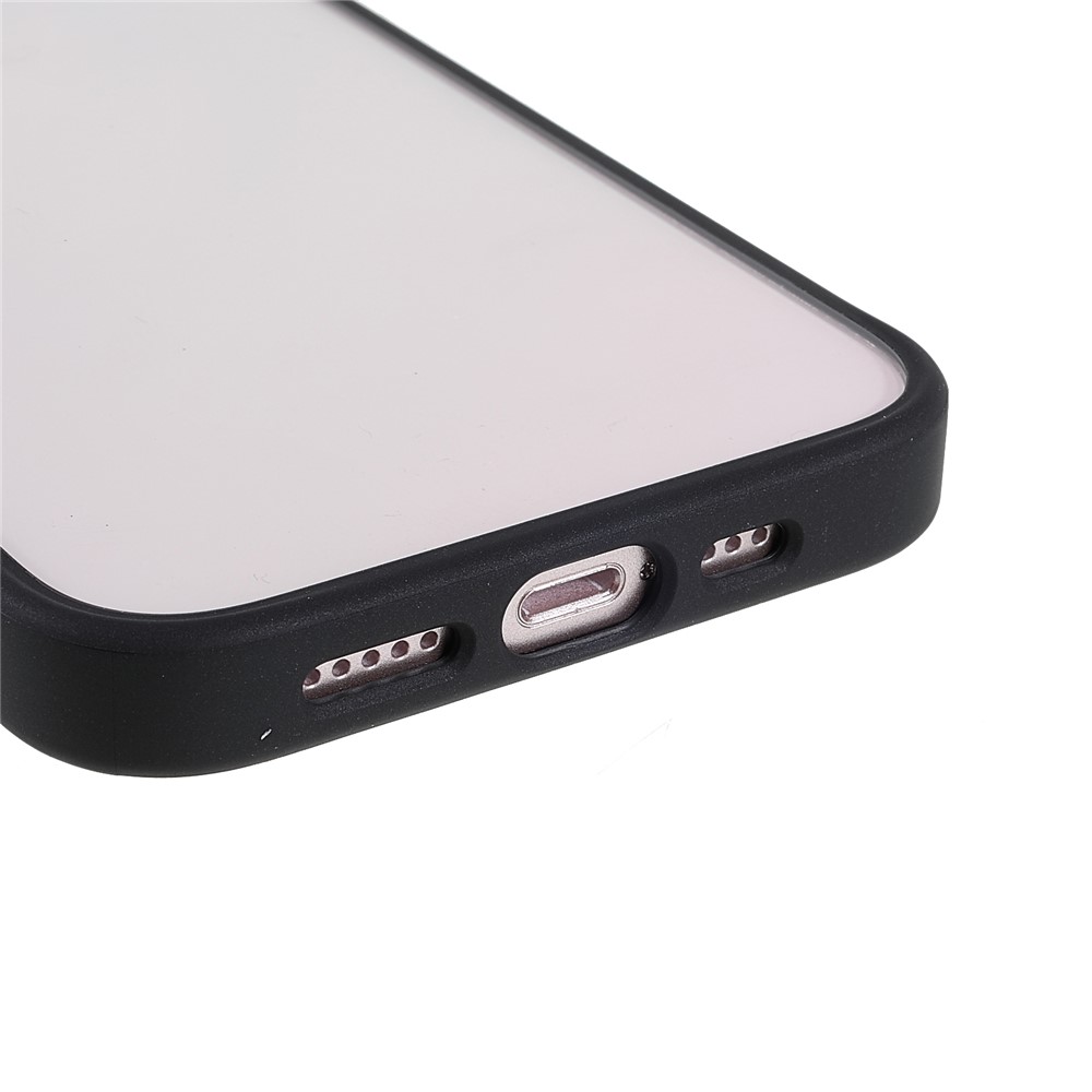 Multi-color Electroplating Metal Camera Lens Ring Buttons Back Cover TPU + Acrylic Hybrid Case for iPhone 13 mini 5.4 inch - Black-6