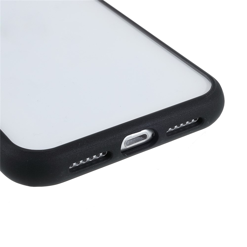 Multi-color Electroplating Metal Camera Lens Ring Buttons Shockproof Back Cover TPU + Acrylic Hybrid Case for iPhone 11 6.1 inch - Black-6