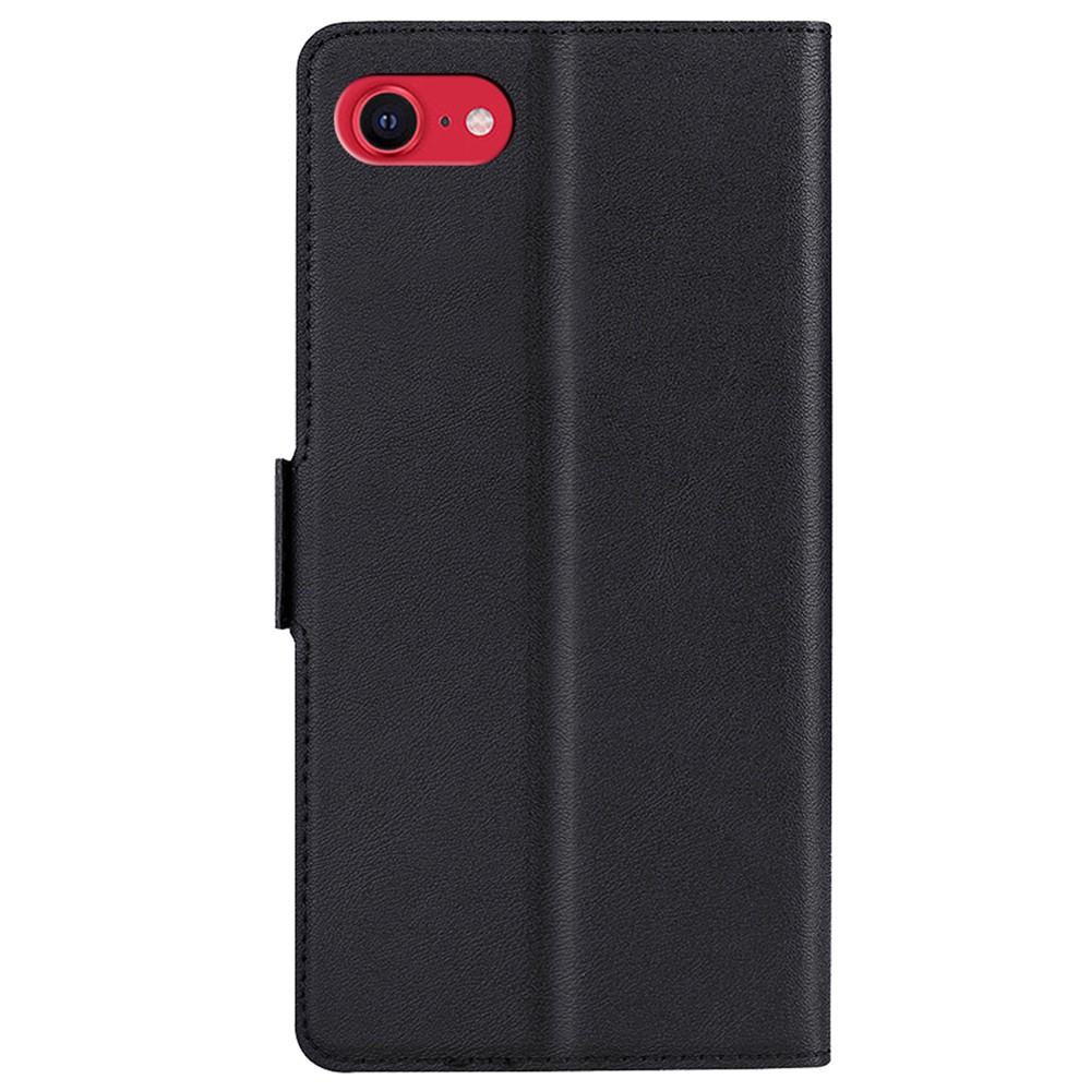 Ultra-thin Side Magnetic Clasp PU Leather Cover Phone Stand Case with Card Slot for iPhone 7 4.7 inch/8 4.7 inch/SE (2nd Generation) 2020 - Black-3