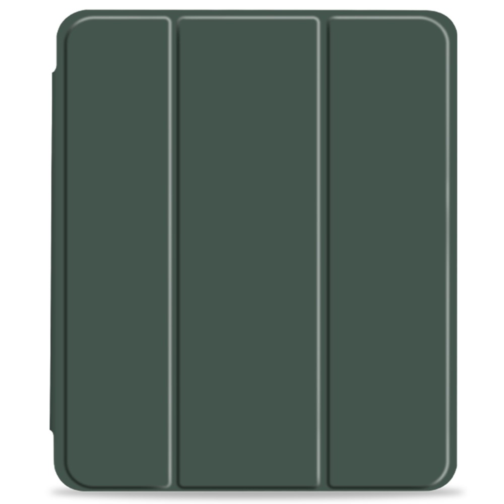 Anti-drop Trifold Stand Protective Cover Shockproof Transparent Tablet Case with Pencil Holder for iPad Pro 12.9-inch (2021) - Midnight Green-2