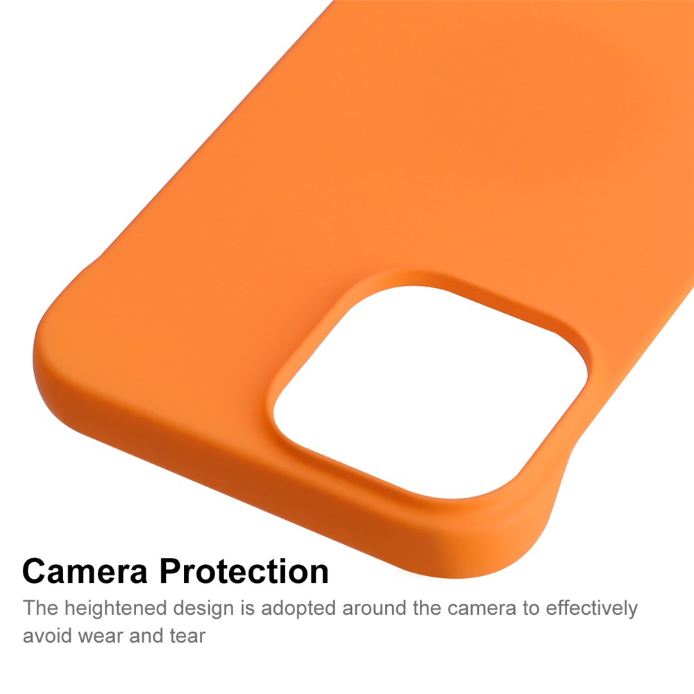 ENKAY Rubberized Matte Frameless Anti-scratch Hard PC Phone Case Shell for iPhone 13 mini 5.4 inch - Orange-2