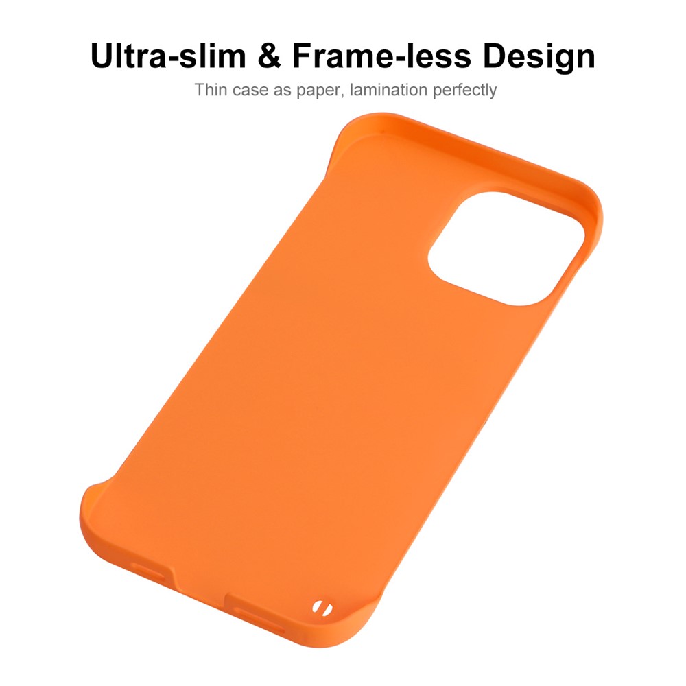 ENKAY Rubberized Matte Frameless Anti-scratch Hard PC Phone Case Shell for iPhone 13 mini 5.4 inch - Orange-4