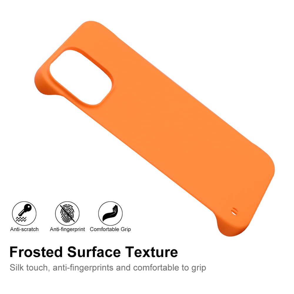 ENKAY Rubberized Matte Frameless Anti-scratch Hard PC Phone Case Shell for iPhone 13 mini 5.4 inch - Orange-5