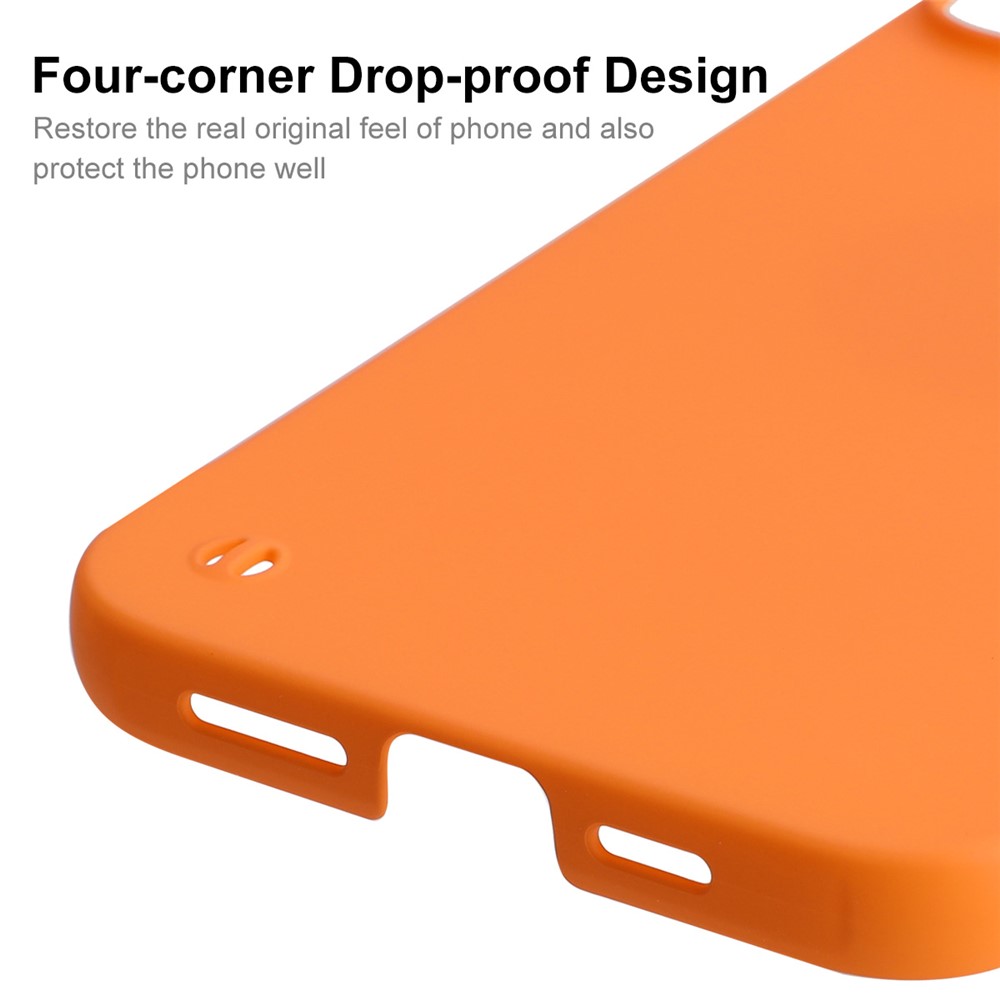 ENKAY Shockproof Anti-fingerprint Slim Rubberized Matte Anti-scratch Hard PC Phone Case Phone Shell for iPhone 13 Pro Max 6.7 inch - Orange-4