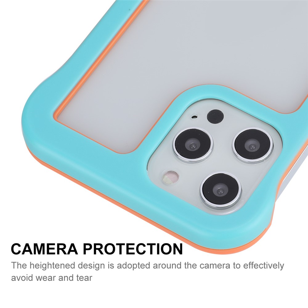 ENKAY For iPhone 12 Pro 6.1 inch/12 6.1 inch Heat Dissipation Slim Phone Case Frameless Drop Resistance Protective Cover with Hollow Design - Blue-4