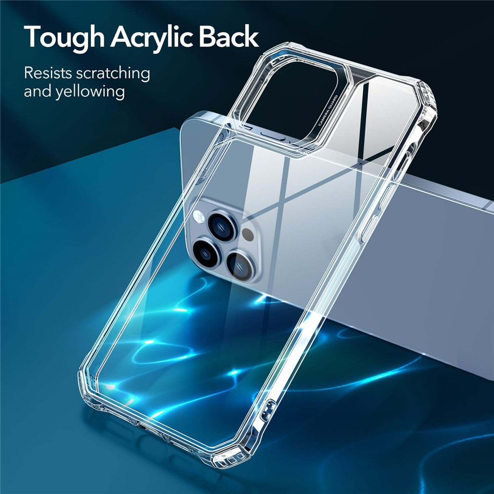 ESR Air Armor Series Hybrid Clear Phone Case for iPhone 13 Pro Max 6.7 inch, Anti-Scratch Hard PC Back + Soft TPU Frame Reinforced Corners Cover-5