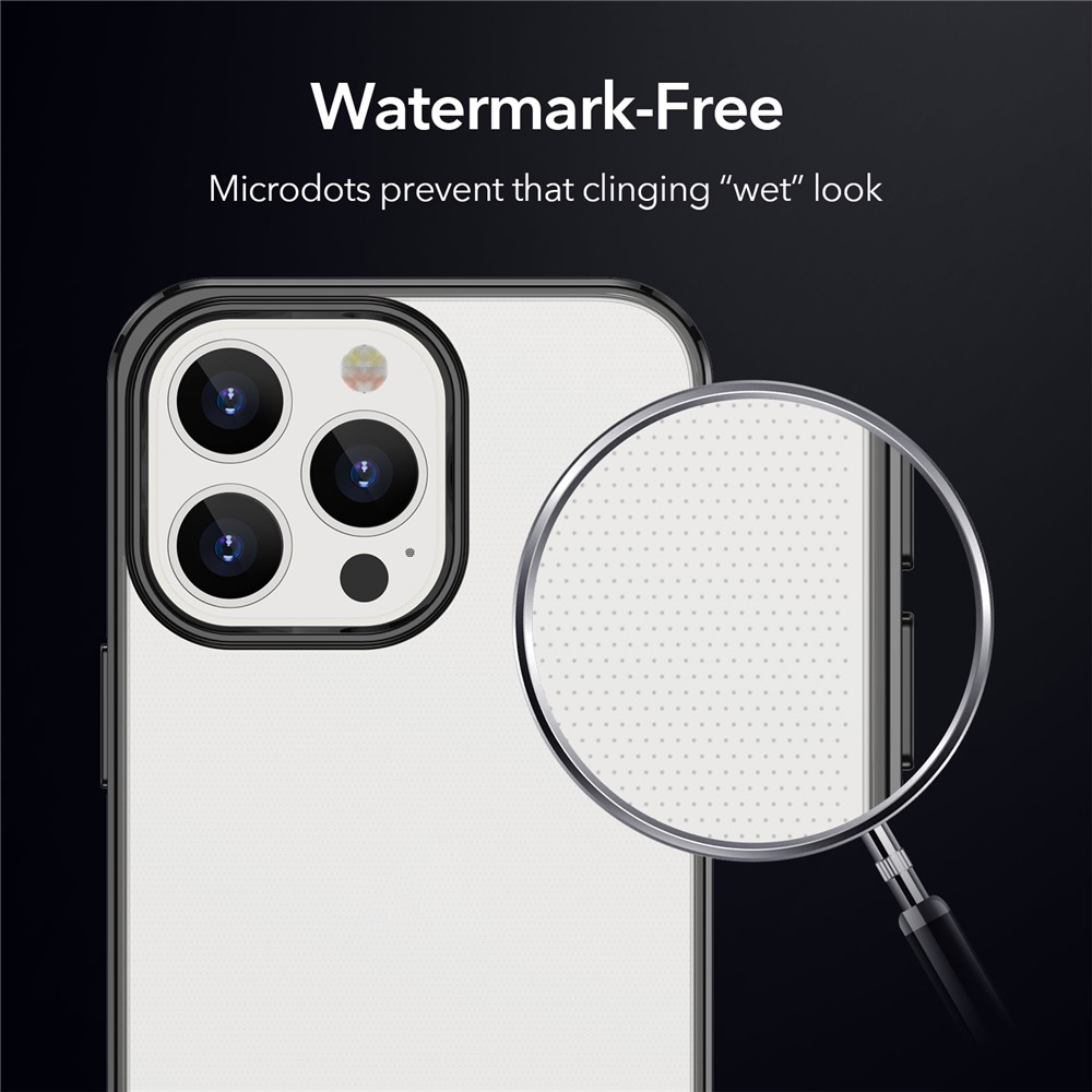 ESR Project Zero Series Case for iPhone 13 Pro 6.1 inch, Slim Light Electroplating TPU Cell Phone Cover - Black-5
