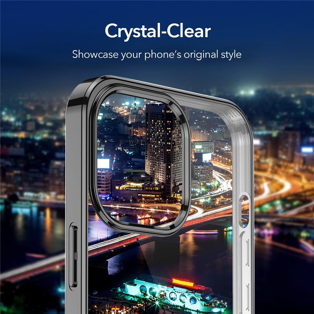 ESR Project Zero Series Case for iPhone 13 Pro 6.1 inch, Slim Light Electroplating TPU Cell Phone Cover - Black-6