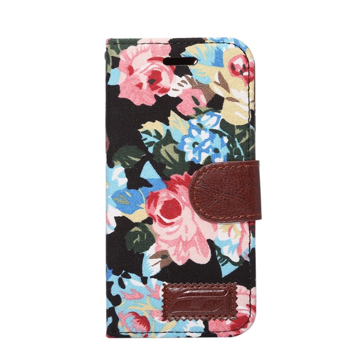 Estojo em pele em pele de tecido para iPhone 8 / 7 4.7 inch com cartão ranhura - negro-2
