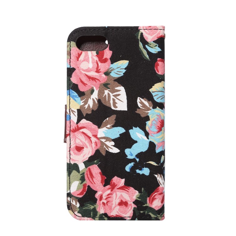 Estojo em pele em pele de tecido para iPhone 8 / 7 4.7 inch com cartão ranhura - negro-3