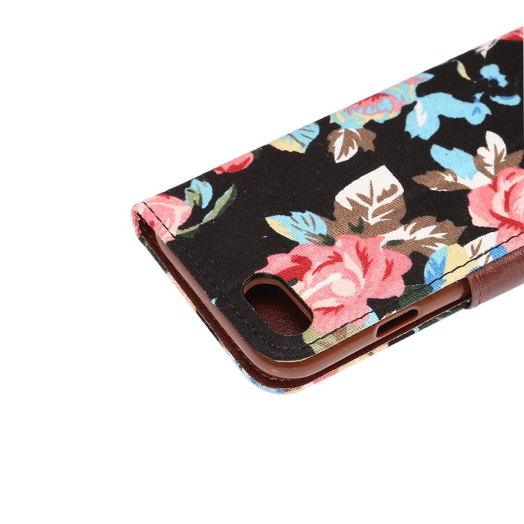 Estojo em pele em pele de tecido para iPhone 8 / 7 4.7 inch com cartão ranhura - negro-6