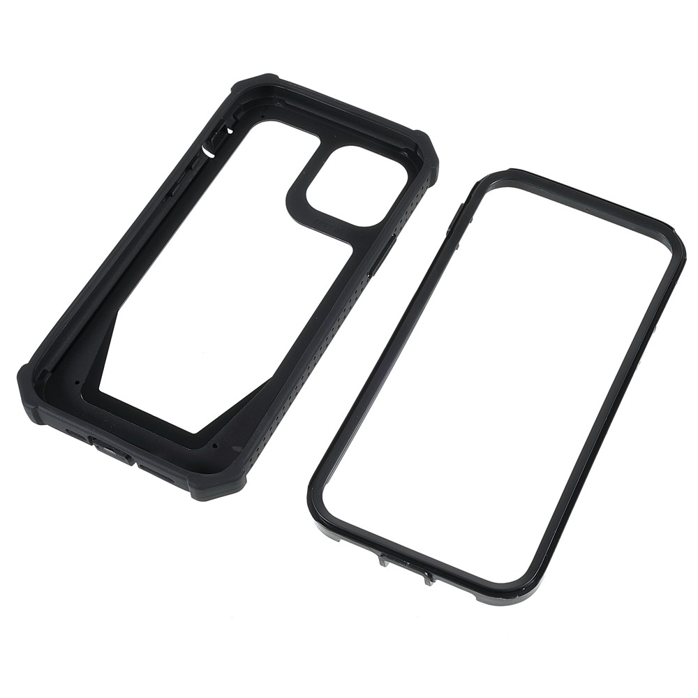 For iPhone 12 Pro Max 6.7 inch Soft TPU Frame + Durable Acrylic Back Shell Drop-proof Detachable 2-in-1 Phone Cover Case - Black-7