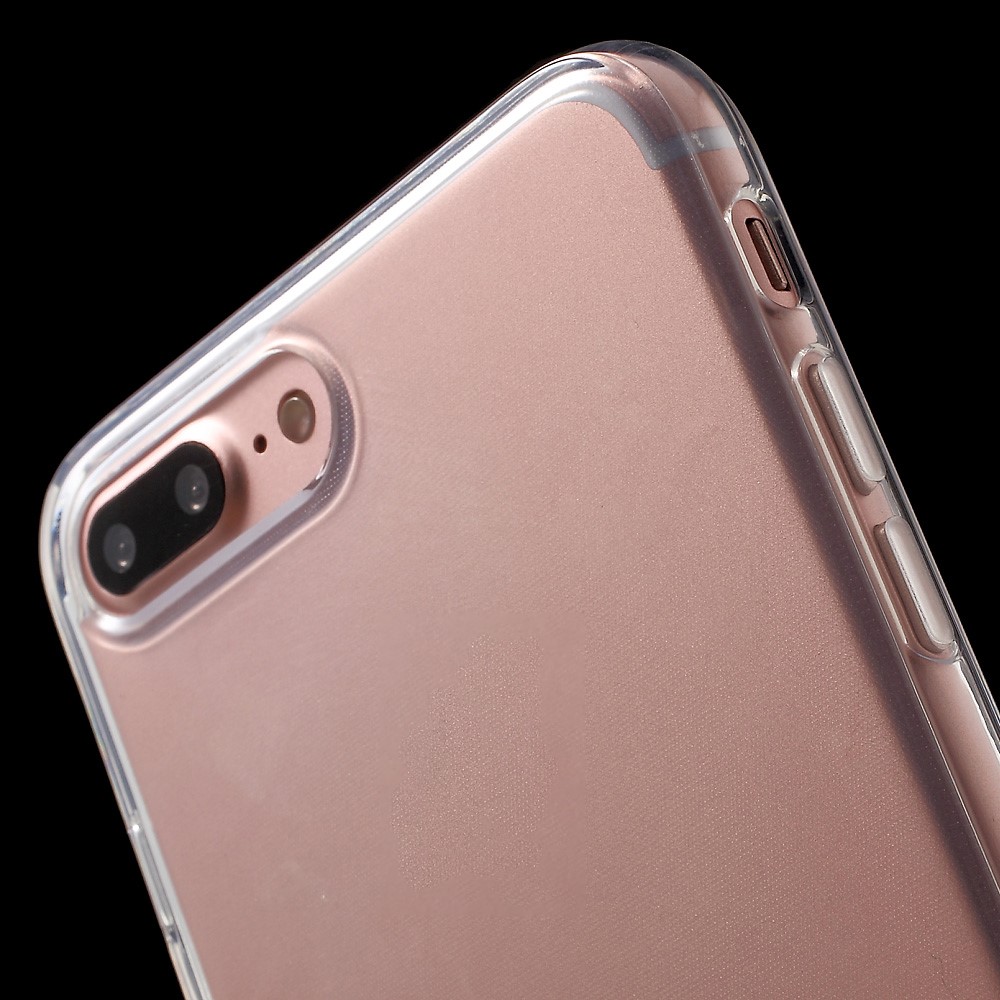 Clear Glossy Gel TPU Skin for iPhone 7 Plus 5.5 Inch - Transparent-5