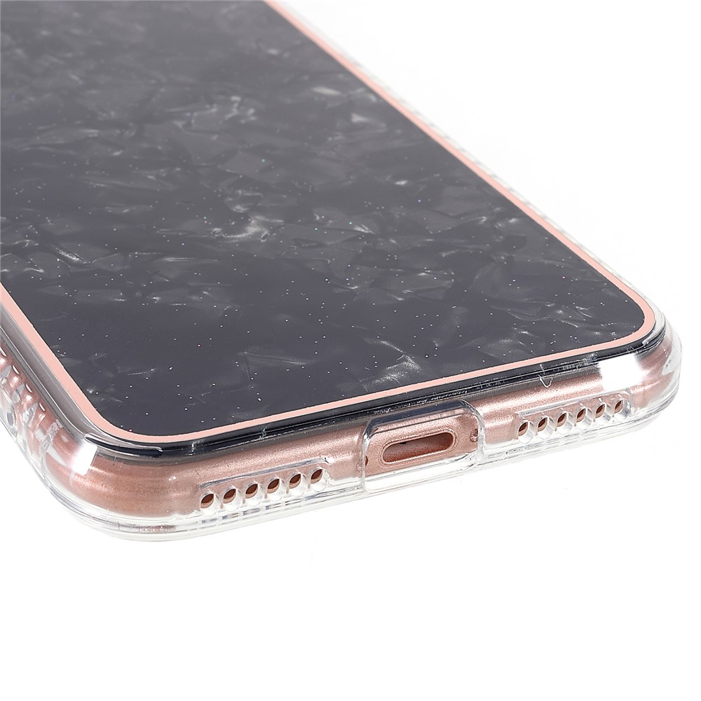 Lacquered IMD TPU Phone Case for iPhone SE (2022)/SE (2020)/8/7, Seashell Texture Phone Protective Cover - Black-5