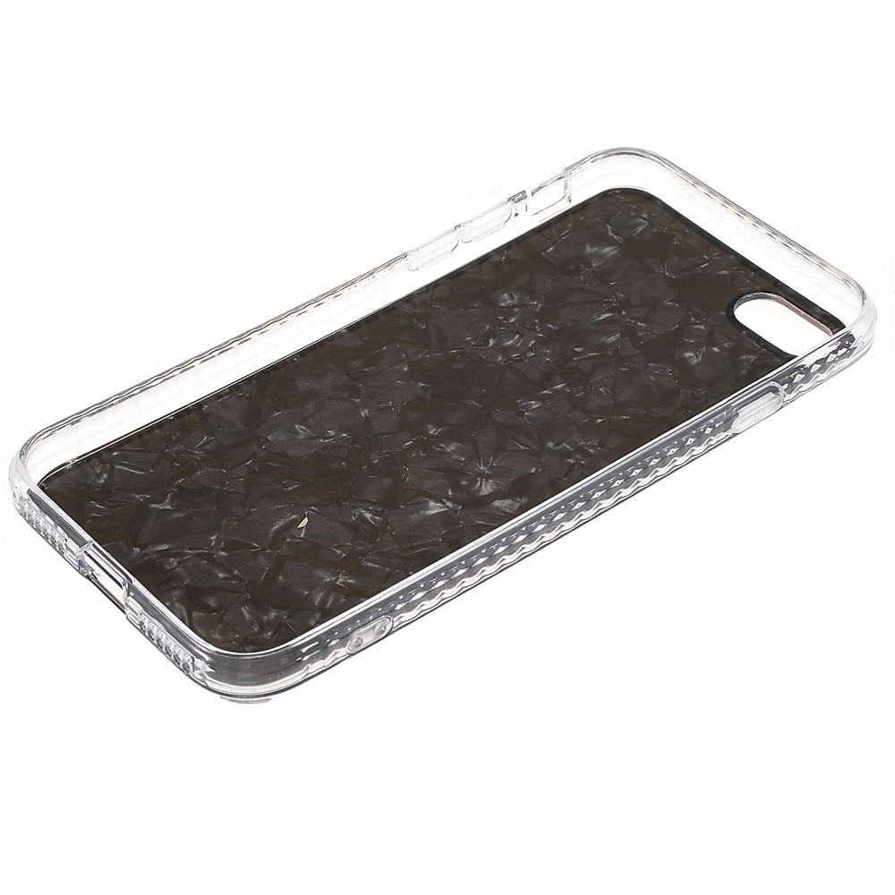 Lacquered IMD TPU Phone Case for iPhone SE (2022)/SE (2020)/8/7, Seashell Texture Phone Protective Cover - Black-7