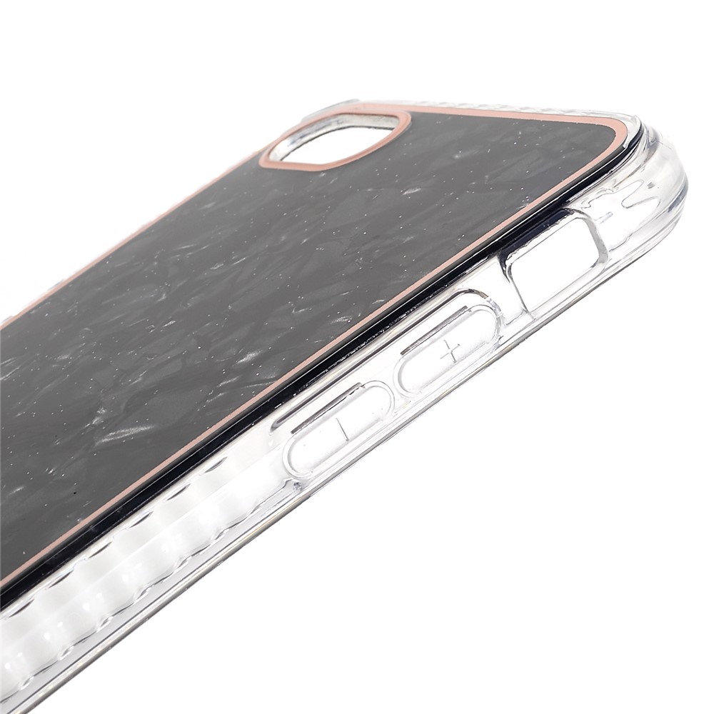 Lacquered IMD TPU Phone Case for iPhone SE (2022)/SE (2020)/8/7, Seashell Texture Phone Protective Cover - Black-8