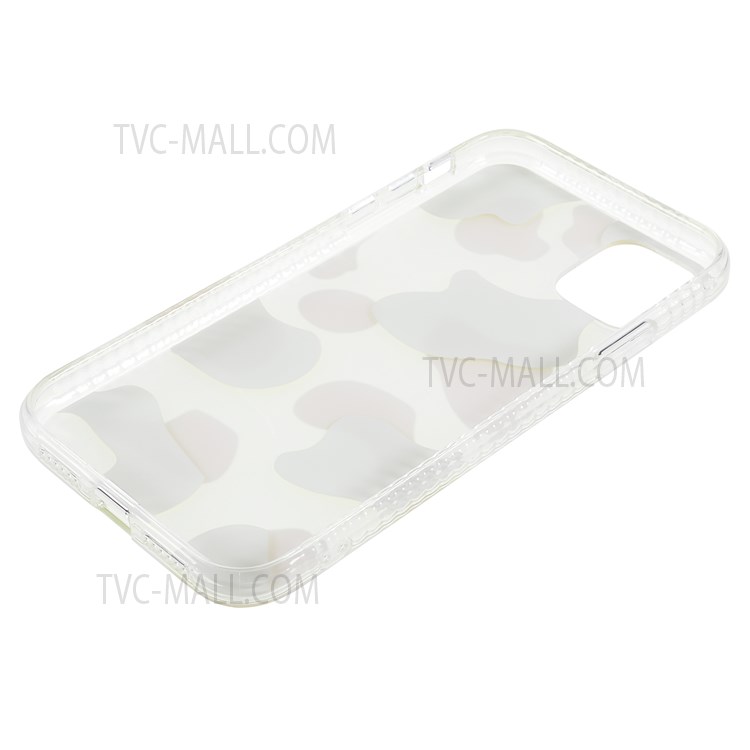 Cow Grain Matte Finish TPU Phone Case for iPhone 11 6.1 inch, Well-protected IMD Protective Phone Cover - Pink/Green-8