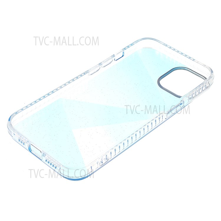 Triangle Pattern IMD Soft TPU Case for iPhone 13 6.1 inch, Anti-drop Mobile Phone Protective Cover - Blue-7