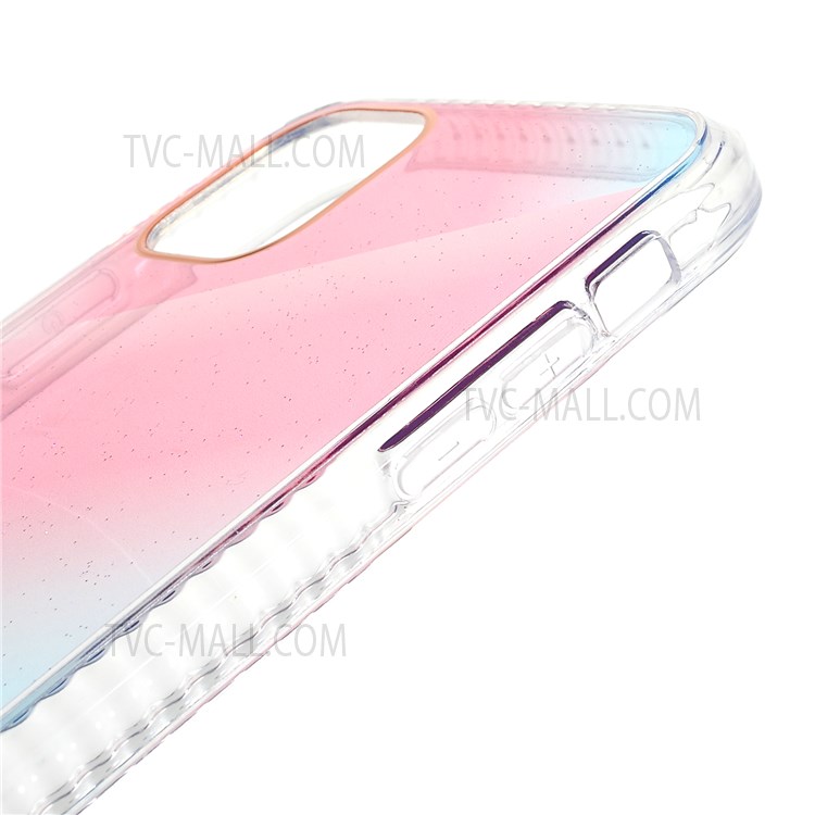 IMD Workmanship Triangle Pattern Phone Case for iPhone 12 6.1 inch/12 Pro 6.1 inch, Scratch-resistant TPU Shell Cover - Pink-8