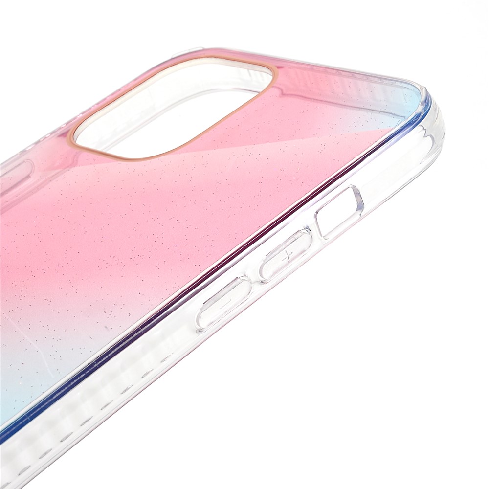 For iPhone 13 Pro Max 6.7 inch Triangle Pattern Electroplating Anti-drop IMD TPU Cover Phone Case - Pink-8