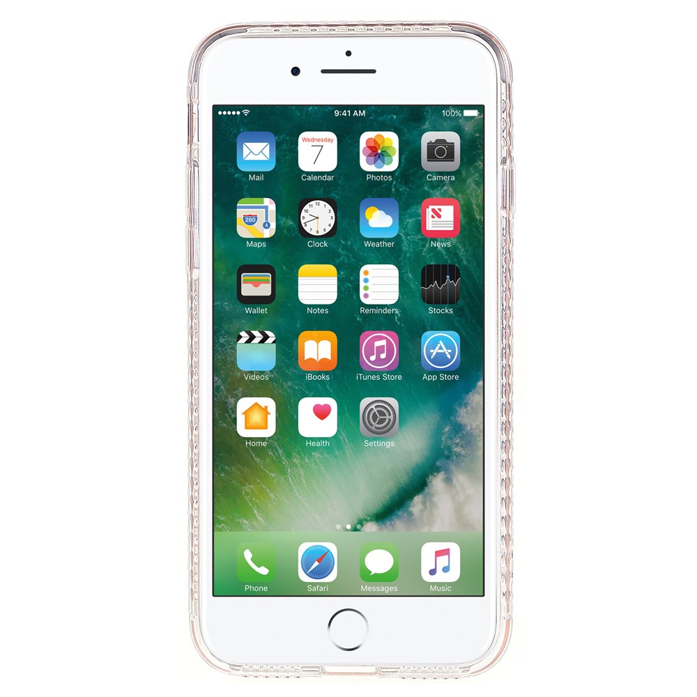 For iPhone SE (2022)/SE (2020)/8/7 4.7 inch Cell Phone Case Anti-fall IMD Stylish Pattern Electroplating Soft TPU Protector - Fish Scale-3