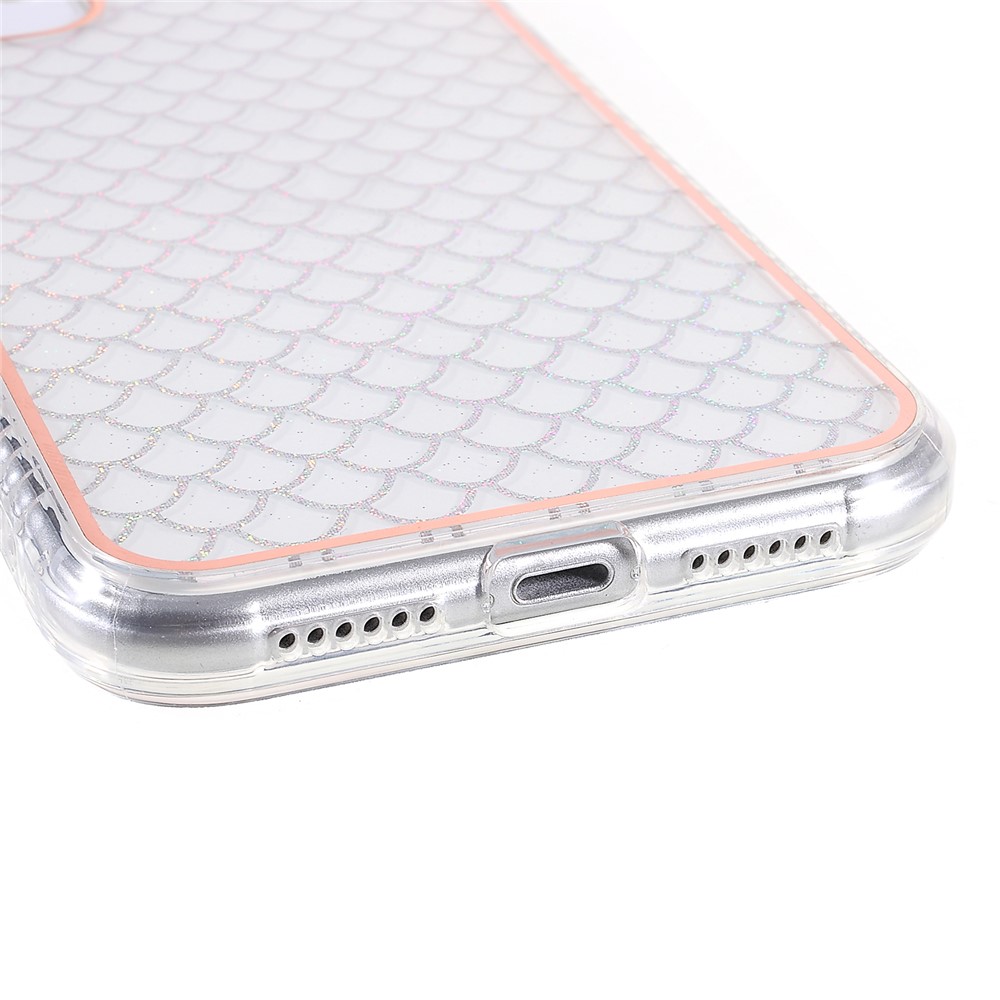 For iPhone 12/12 Pro 6.1 inch Mobile Phone Case Shockproof IMD Pattern Electroplating Soft TPU Protector - Fish Scale-5