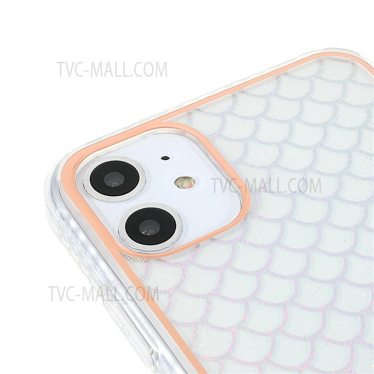 For iPhone 11 6.1 inch IMD Pattern Electroplating Soft TPU Mobile Phone Case Protective Cover - Fish Scale-6