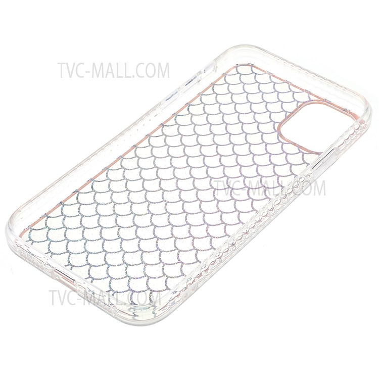 For iPhone 11 6.1 inch IMD Pattern Electroplating Soft TPU Mobile Phone Case Protective Cover - Fish Scale-7