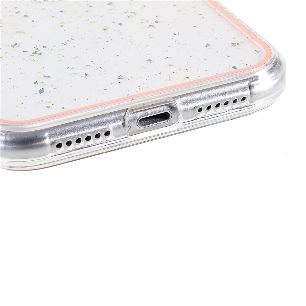 For iPhone 12/12 Pro 6.1 inch Aluminum Foil Decor IMD TPU Phone Case Electroplating Protective Cover - White-5