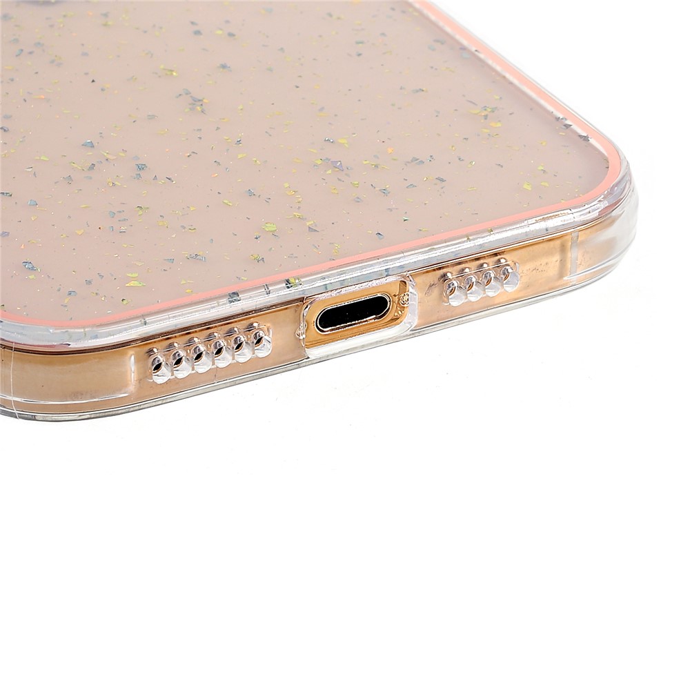 IMD Gold Leaf Design TPU Phone Case for iPhone 12 Pro Max 6.7 inch, Electroplating Anti-Drop TPU Phone Protective Cover - White-5