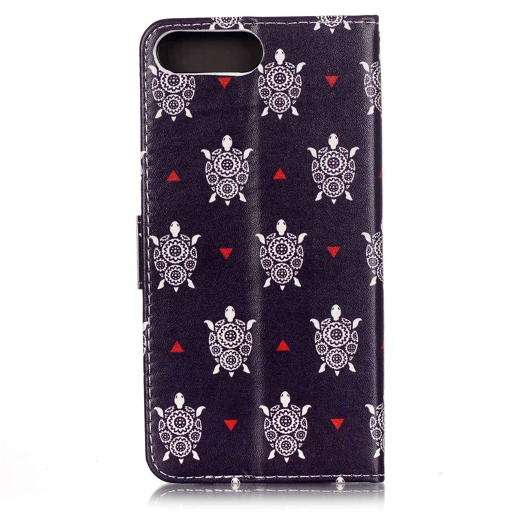 Wallet Leather Case Cover for iPhone 8 Plus / 7 Plus 5.5 inch - Tortoise Pattern-2