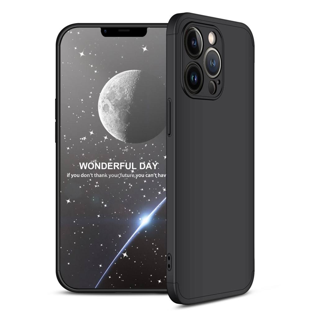 GKK For iPhone 13 Pro Max 6.7 inch Shockproof Phone Case Scratch-Resistant Matte Cover Shell Detachable Hard PC Phone Protector - Black-1