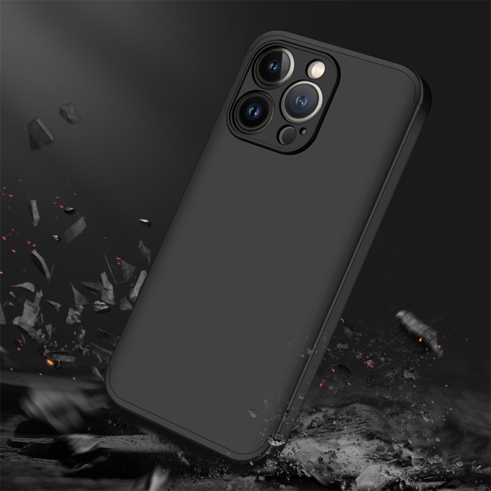 GKK For iPhone 13 Pro Max 6.7 inch Shockproof Phone Case Scratch-Resistant Matte Cover Shell Detachable Hard PC Phone Protector - Black-2