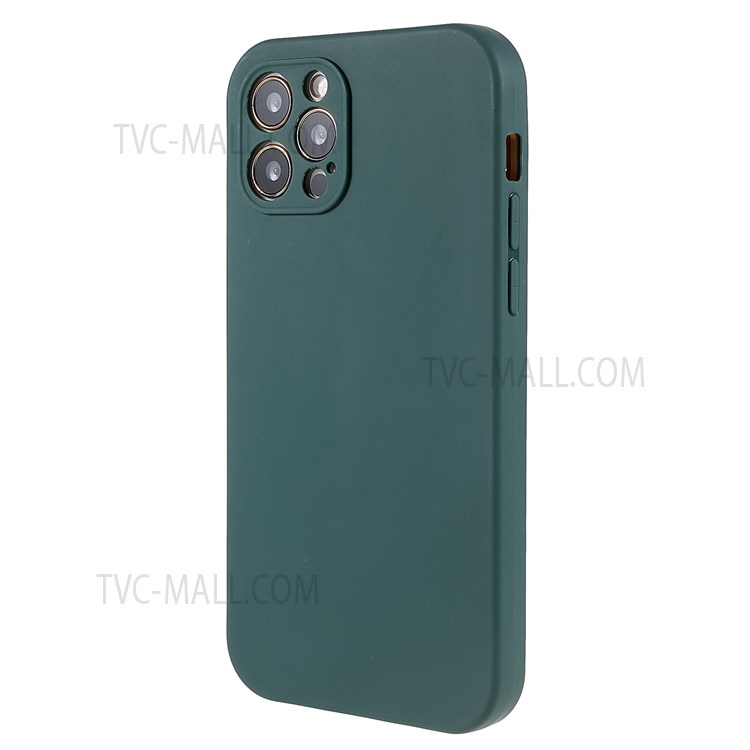 Precise Cutout PC Frame + TPU Back Case for iPhone 12 Pro 6.1 inch, Detachable 2-in-1 Anti-fall Phone Case - Blackish Green-3