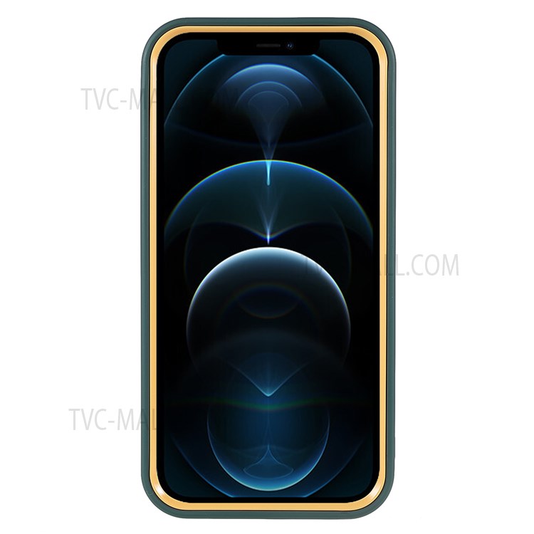 Precise Cutout PC Frame + TPU Back Case for iPhone 12 Pro 6.1 inch, Detachable 2-in-1 Anti-fall Phone Case - Blackish Green-4