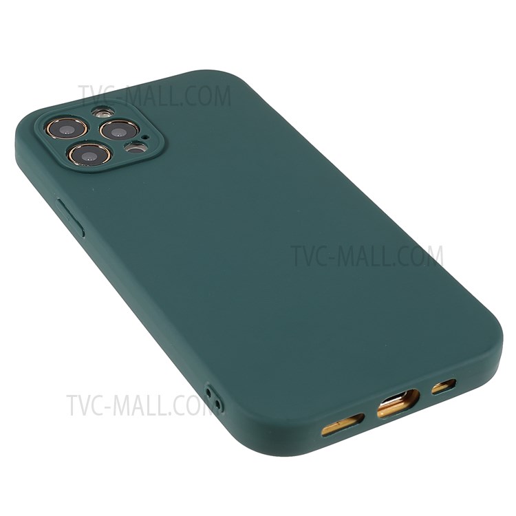 Precise Cutout PC Frame + TPU Back Case for iPhone 12 Pro 6.1 inch, Detachable 2-in-1 Anti-fall Phone Case - Blackish Green-5