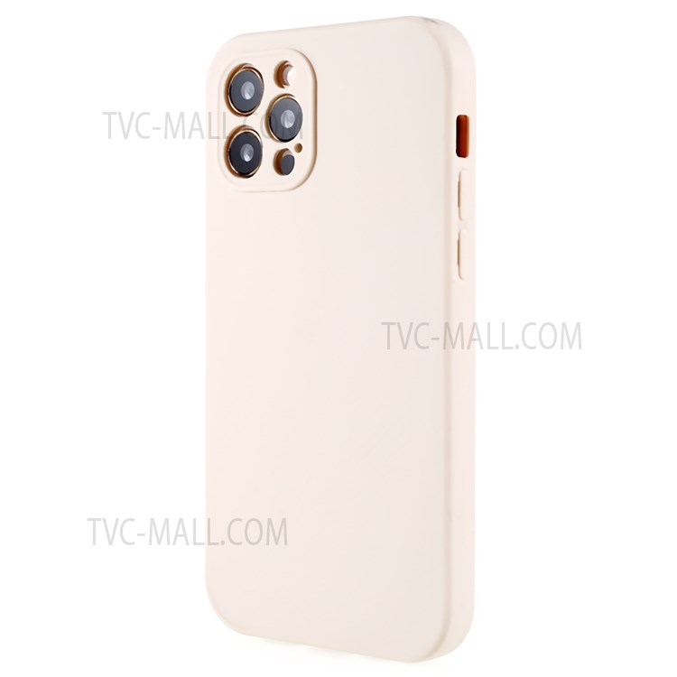 Precise Cutout PC Frame + TPU Back Case for iPhone 12 Pro 6.1 inch, Detachable 2-in-1 Anti-fall Phone Case - Beige-3